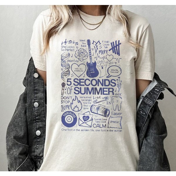 5 Seconds Of Summer Shirt , 5 Seconds Of Summer Music Tour S-image