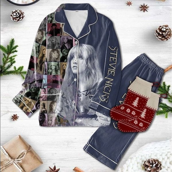 Stevie Nicks Women Pajamas Set, Christmas Steve Pajamas Set For-image