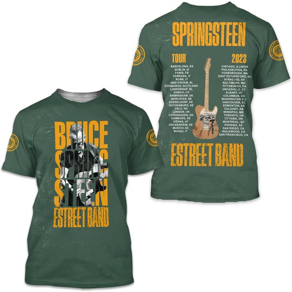 Bruce Springsteen E Street Band Tour 2023 3D Shirt-image