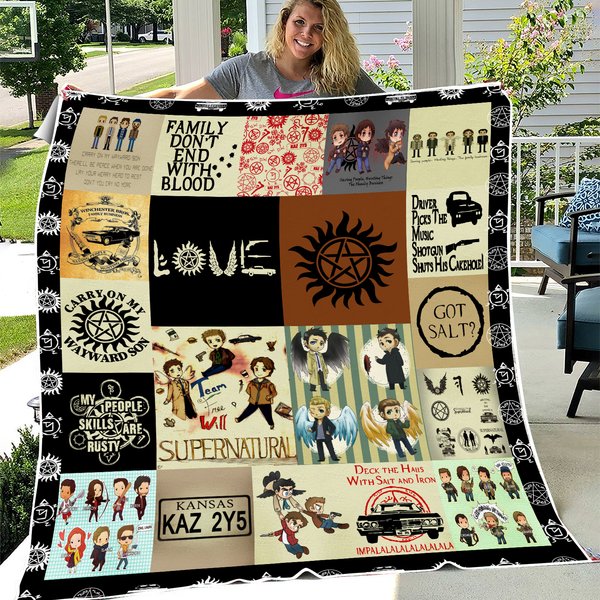 Supernatural 15 Seasons Fleece Blanket-image