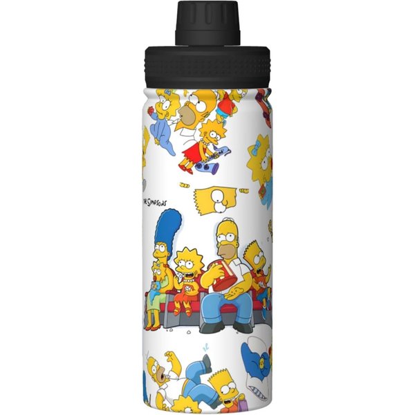 The Simpsons Stainless Steel Water Bottles Sports Lid-image