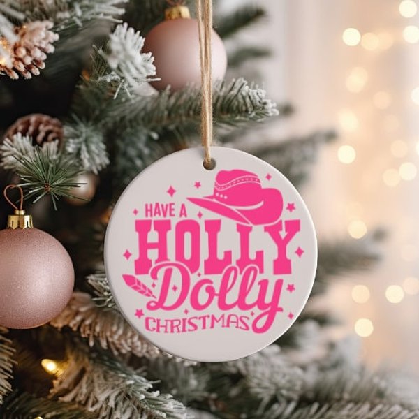 Have A Holly Dolly Christmas Ornament-image