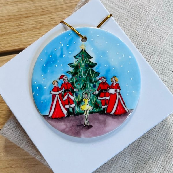 White Christmas Movie Ceramic Ornament-image