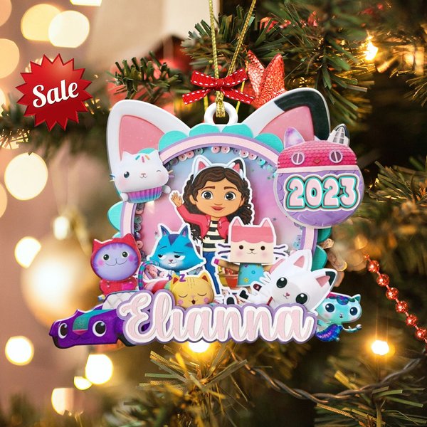 Custom Gabby's Dollhouse Ornament, Personalized Gabby Acrylic Ornament-image