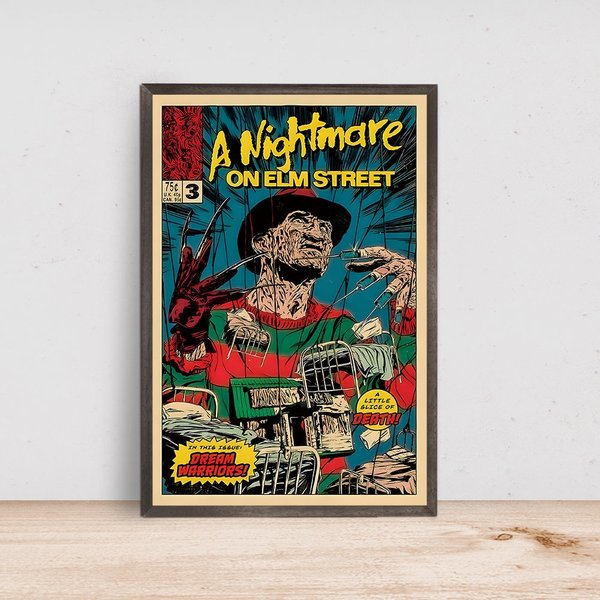 A Nightmare On Elm Street Movie Poster Horror- Room Decor-image
