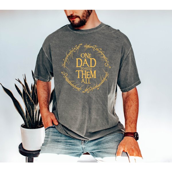 One Dad To Rule Them All T-Shirt, Fathers Day Shirt, Lord Of The Ring Fan Dad-image