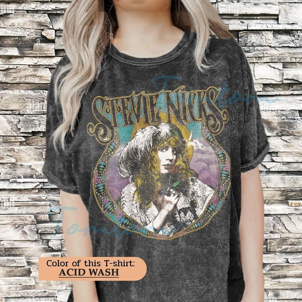 Stevie Nicks Wash Oversized Shirt | Vintage Stevie Nicks-image
