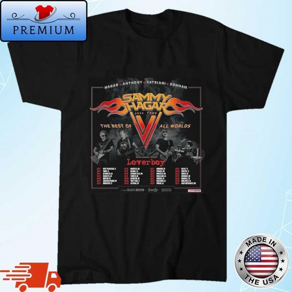Sammy Hagar The Best Of All World Tour 2024 With Loverboy T-Shirt-image