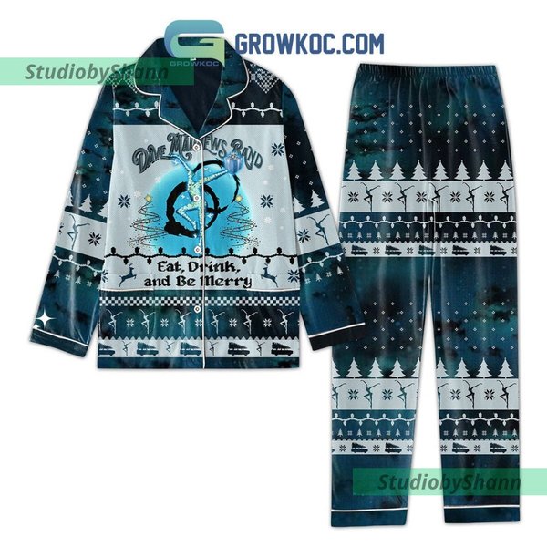 Dave Matthews Band Eat Drink And Be Merry Pajamas Set, Christmas Pajamas-image