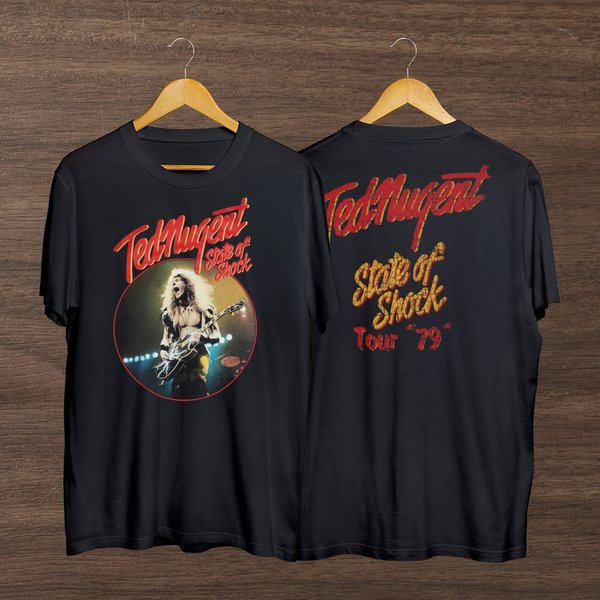 Ted Nugent State Of Shock 79 T-Shirt, Vintage Ted Nugent Classic Shirt-image