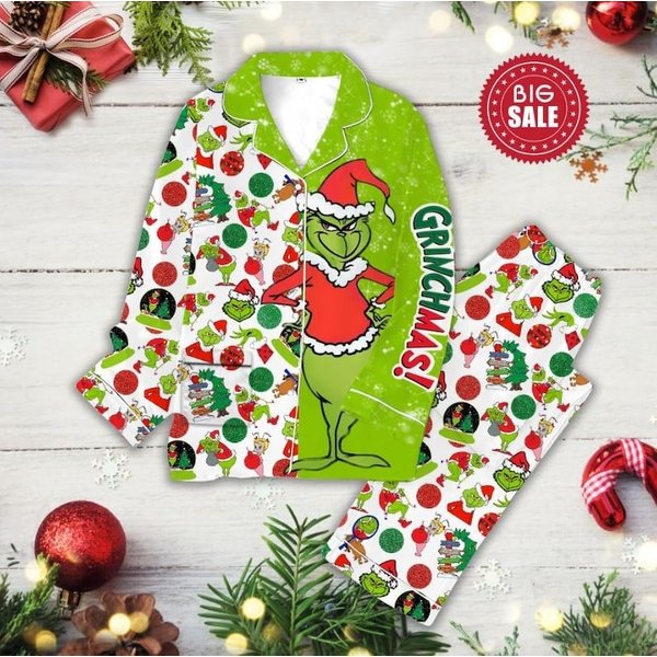 The Grin Women Pajamas Set, The Funny Character Lover Pajamas-image