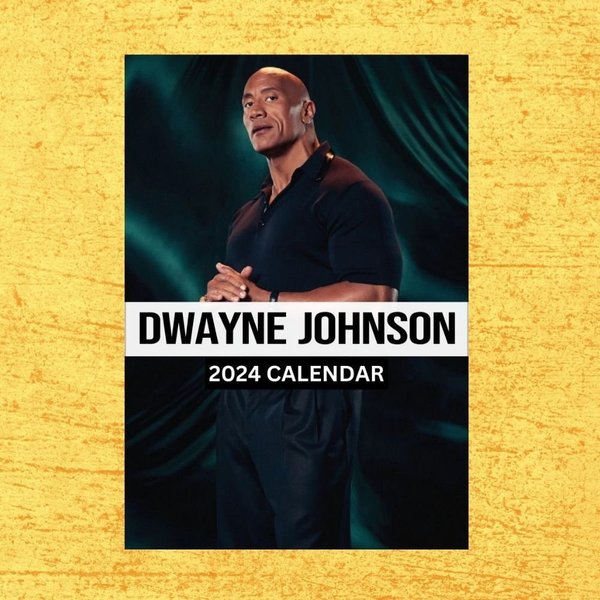 Dwayne Johnson Vertical Wall Calendar 2024 | Vertical Wall Calendar | Gift For Her-image