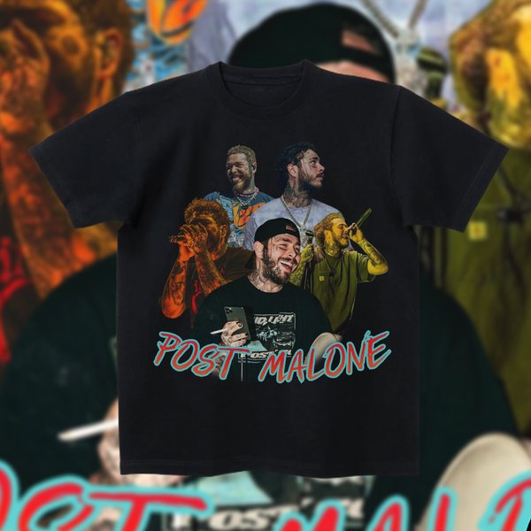 Post Malone Vintage Style Bootleg Graphic Tee, Post Malone-image