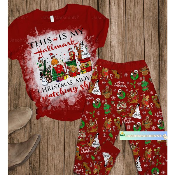 Christmas Scooby Doo Pajamas Set, Scooby Doo Pajamas Christmas-image