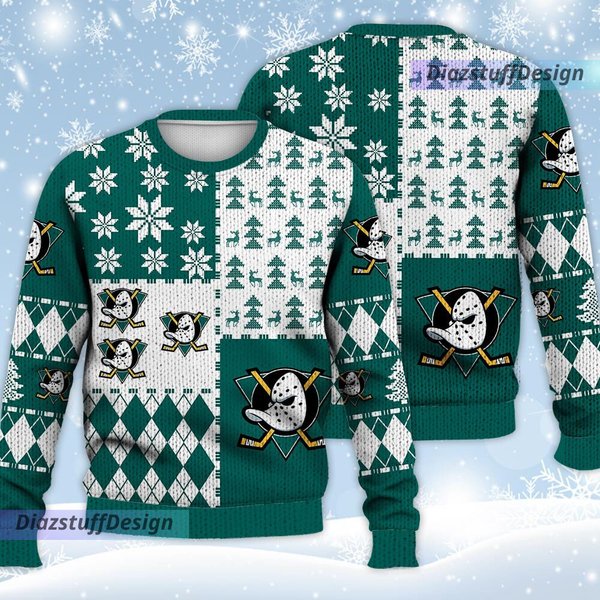 Ducks Ice Hockey Christmas Ugly Sweater