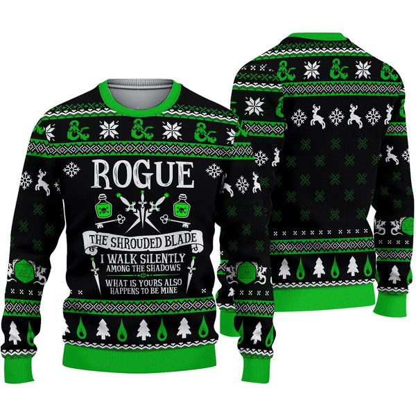 Christmas Dnd Classes Rogue Ugly Christmas Sweater-image