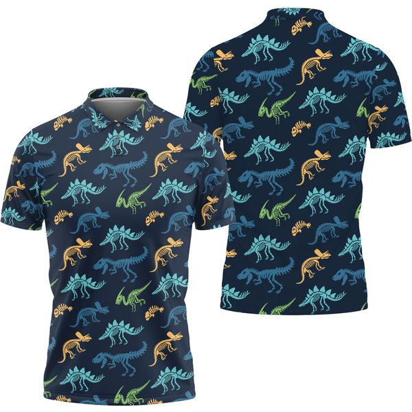 Gopory Dinosaur Golf Shirts For Men Dinosaur Polo Shirts-image