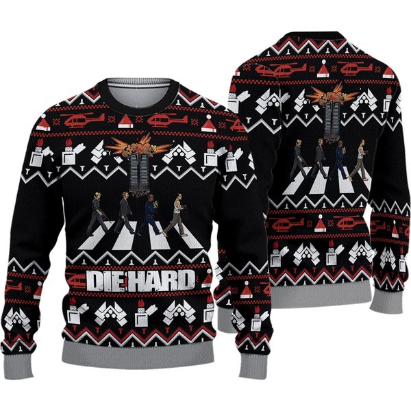 Die Hard Abbey Road Christmas Movie Ugly Sweater-image