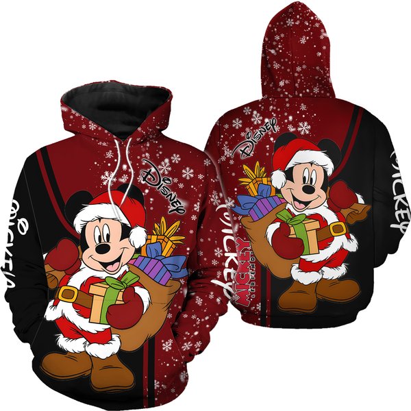 Christmas Santa Mouse 3D Hoodie-image
