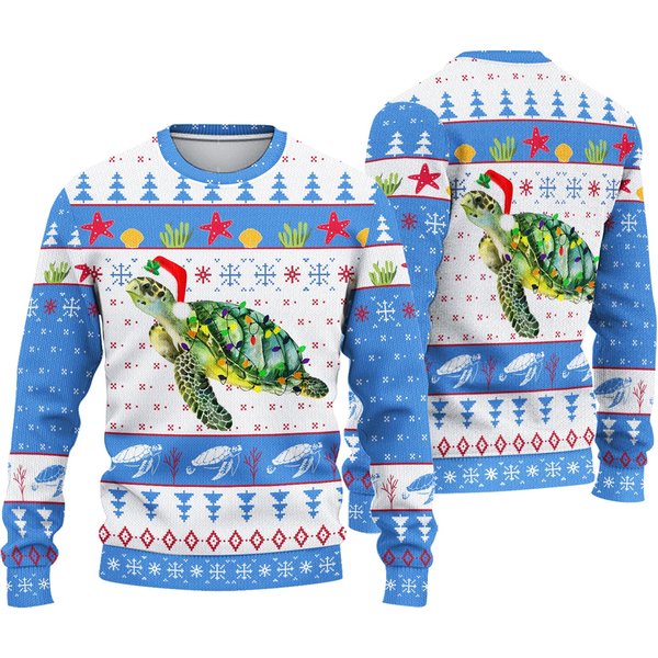 Christmas Sweater, Turtle Ugly Christmas Sweater-image