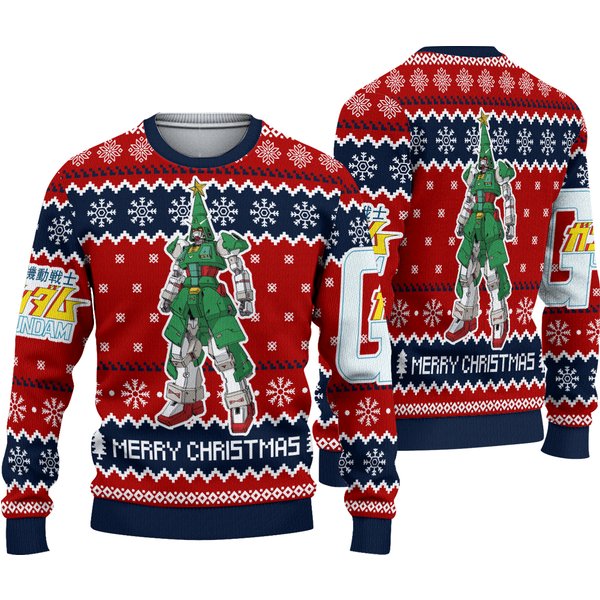 Gundam Ugly Knitted Christmas Sweater-image