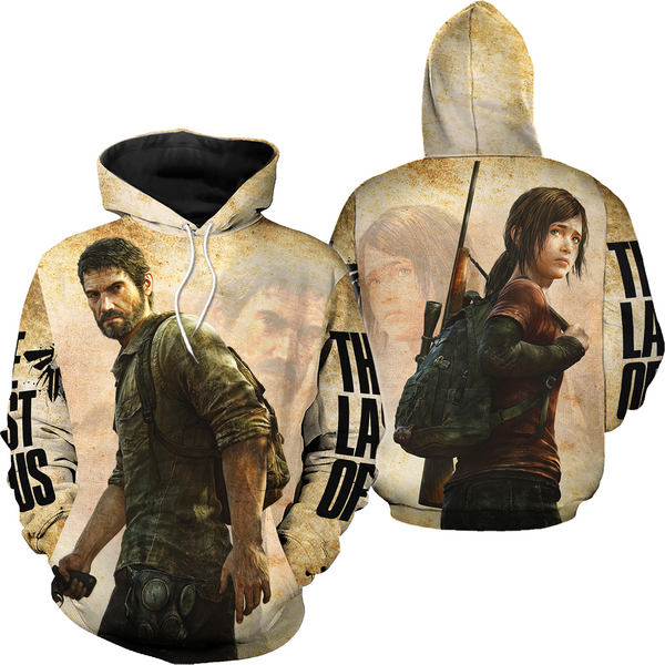 Joel Ellie The Las Of Us Comic Hoodie 3d