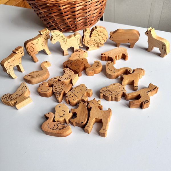 25 Advent Animals Farm Toy Set, Domestic Animal Figure Toy, Country Animals-image