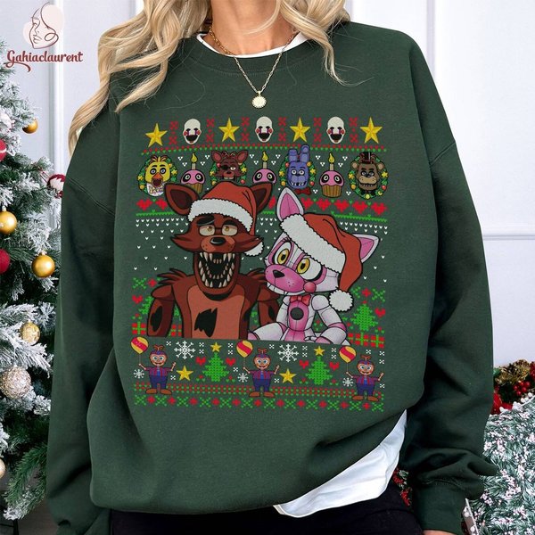 Fnaf Five Nights At Freddy's Christmas Ugly Sweatshirt-image