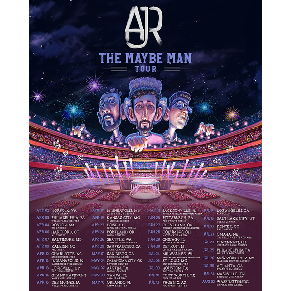 Ajr Band The Maybe Man Tour 2024 Tour Music Poster Home Decor-image