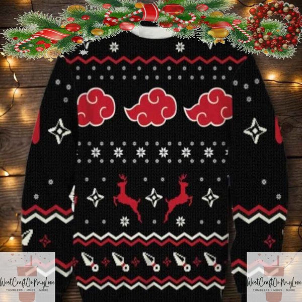 Ak@tsuki Ugly Christmas Sweaters Kid-adult Manga Characters, Christmas Holiday Sweaters