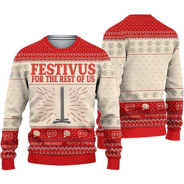 Seinfeld Festivus Rest Of Us Holiday Ugly Sweater