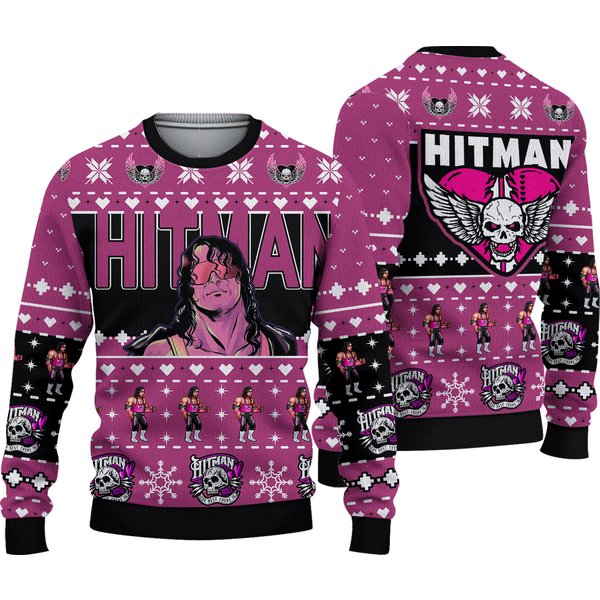 The Hitman Bret Hart Wrestler Ugly Christmas Sweater