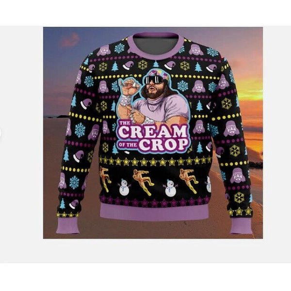 The Cream Of The Crop Macho Man Randy Savage Pro Wrestling Ugly Sweater-image