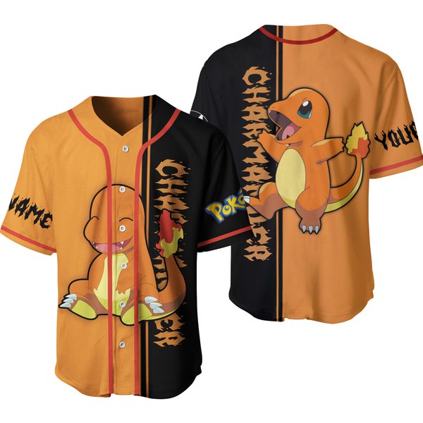 Charmander Pkm Baseball Jersey-image
