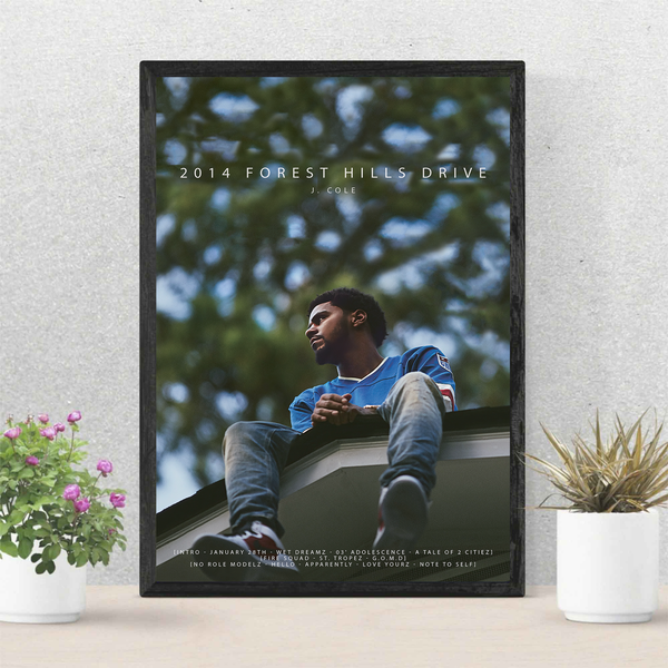 J. Cole - 2014 Forest Hills Drive Album Cover Poster-image
