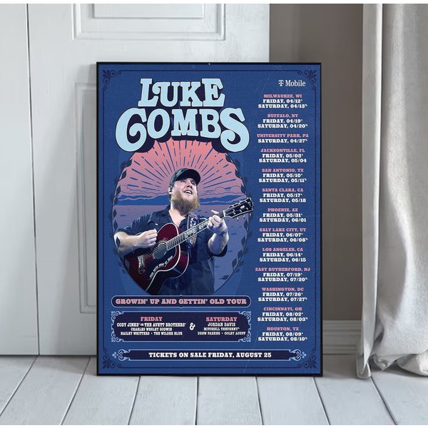 Lukee Comb 2024 Tour Growing Up And Getting Old Poster-image