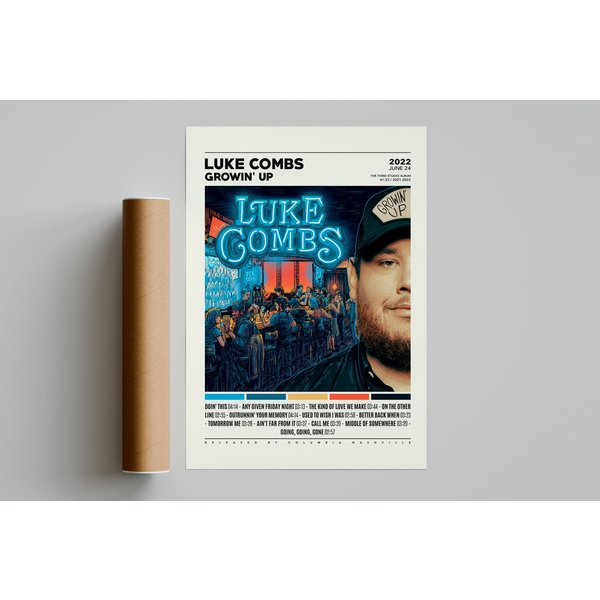 Lukee Comb Poster, Growin' Up Poster, Album Cover Poster-image