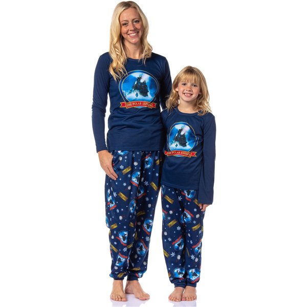 The Polar Express Womens' Train Movie Film Sleep Jogger Pajama Set-image