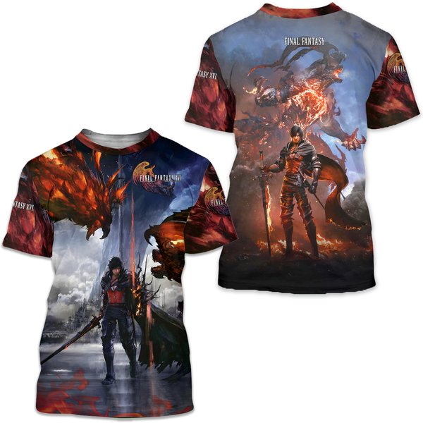 Final Fantasy Xvi Video Game 3D All Over Printed T-Shirt-image