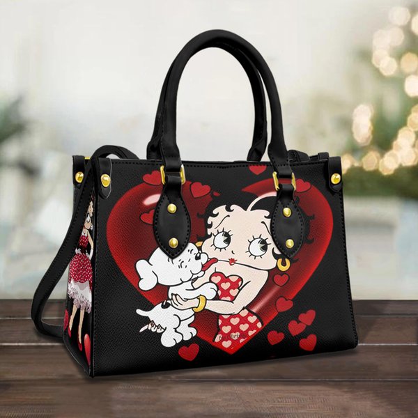 Betty Boop Leather Bag And Shirt Gift-image