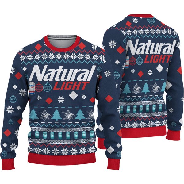 Natural Light Beers Ugly Christmas Sweater