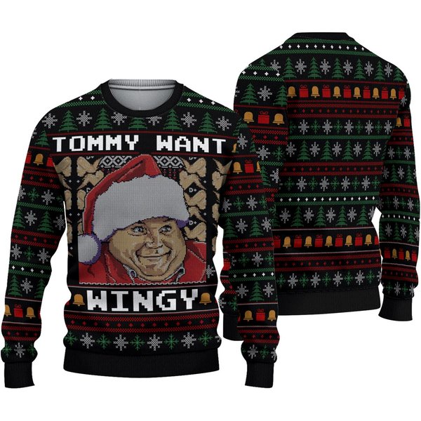 Tommy Want Wingy Funny Christmas Ugly Sweater-image