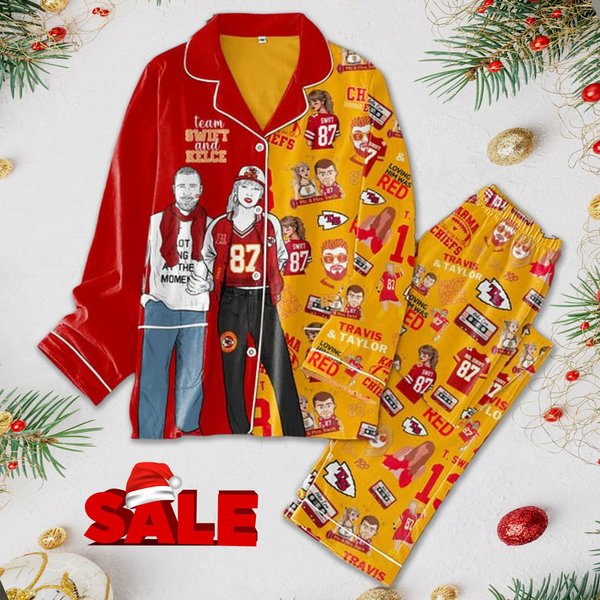 Ts Kelce Silk Pajamas Set, Go Taylors Boyfriend Pajamas Set