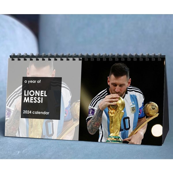 2024 Lionel Messi Calendar, 2024 Desk Calendar, Celebrity Calendar-image
