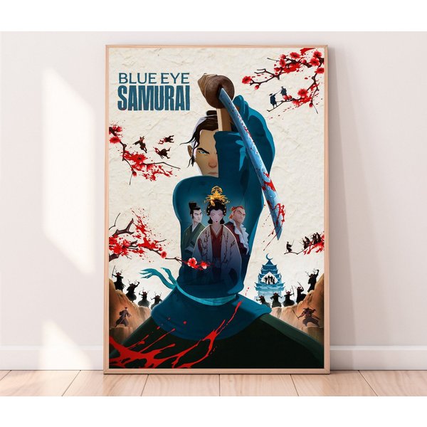 Blue Eye Samurai Poster, Blue Eye Samurai Print Art Poster, Anime Poster-image