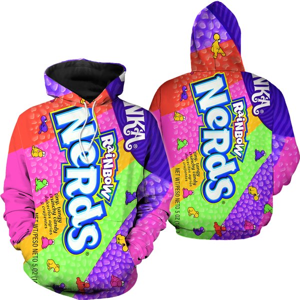 Chocolate Candy Nerds Rainbow Group Halloween Hoodies-image