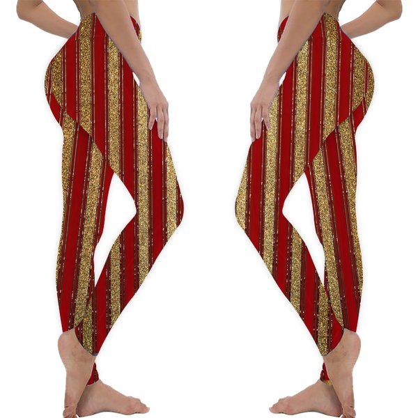 Circus Vintage Glitter Burlesque Pattern Leggings-image