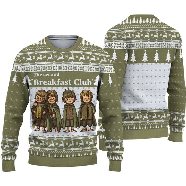 Lotr The Second Breakfast Club Ugly Christmas Sweater-image