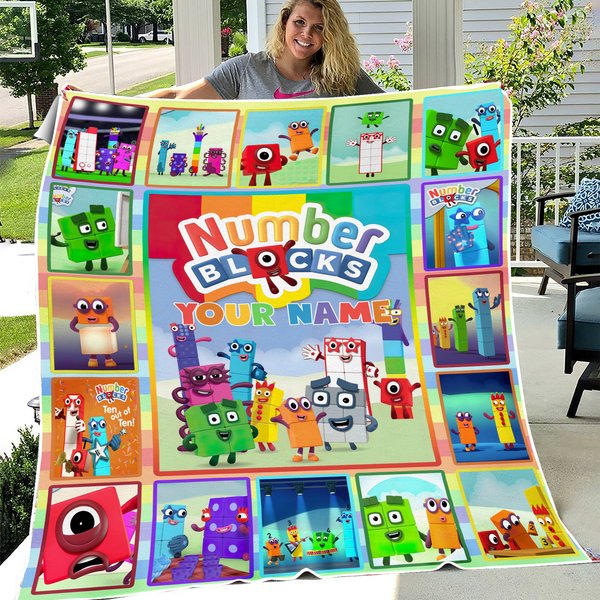 Personalized Numberblocks Fleece Blanket-image