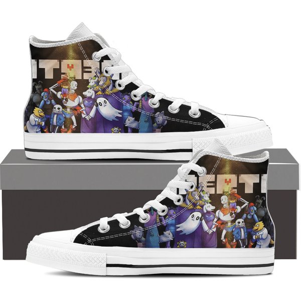 Undertale Shoes, Papyrus, Sans High Top Sneakers. Birthday Gift-image